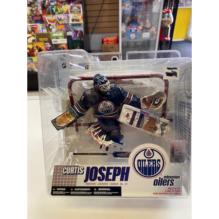 NHL Curtis Joseph Edmonton Oilers goalie action figure   Mcfarlane Toys