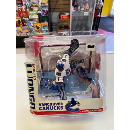 NHL Roberto Luongo Vancouver Canucks goalie white shirt action figure  Mcfarlane Toys