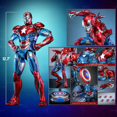Marvel Iron Patriot Diecast EXCLUSIVE Figurine Échelle 1:6 Hot Toys CMS021D68 913805
