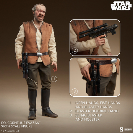 Star Wars Docteur Cornelius Evazan Figurine Échelle 1:6 Sideshow Collectibles 100486