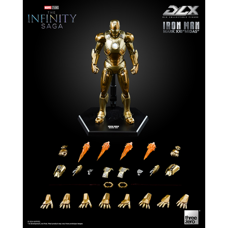 Marvel DLX Iron Man Mark 21 “Midas” Collectible Figure Threezero (3Z08300W0) 913981