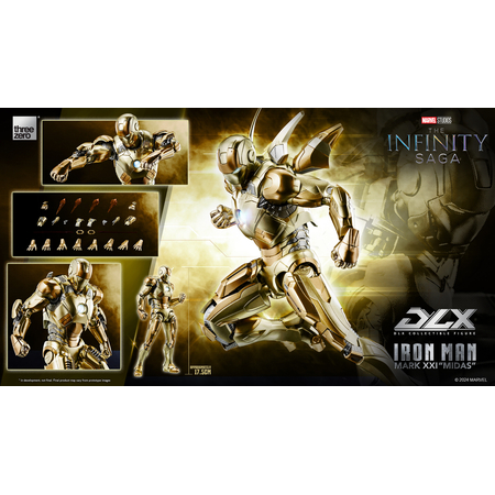 Marvel DLX Iron Man Mark 21 “Midas” Collectible Figure Threezero (3Z08300W0) 913981
