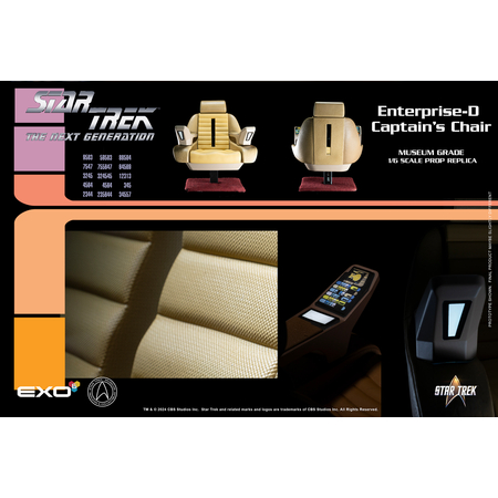 Star Trek Enterprise-D La Chaise du Capitaine Picard Réplique Échelle 1:6 EXO-6 (EXO-01-093) 914046