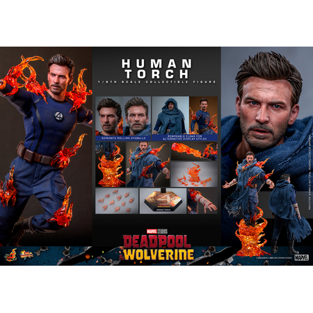 Marvel Human Torch (from Deadpool & Wolverine Movie) 1:6 Scale Figure Hot Toys MMS789 914100