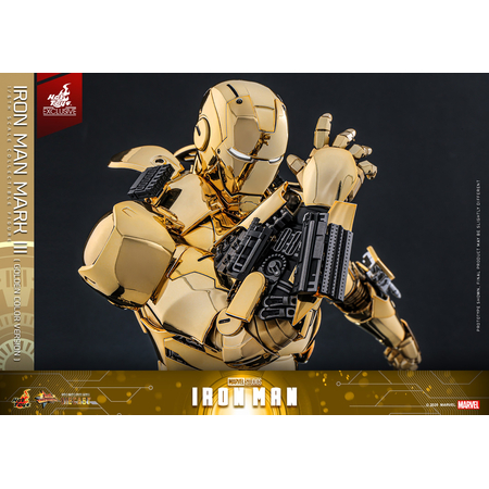 Marvel Iron Man Mark III Armure Couleur Or Diecast Figurine Échelle 1:6 Hot Toys MMS764D69 913832