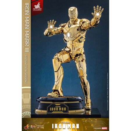 Marvel Iron Man Mark III Armure Couleur Or Diecast Figurine Échelle 1:6 Hot Toys MMS764D69 913832