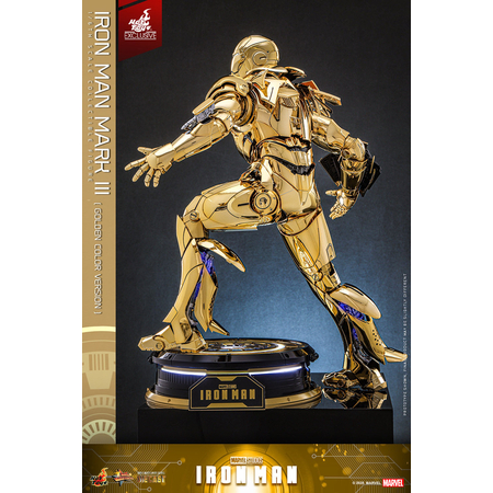 Marvel Iron Man Mark III Armure Couleur Or Diecast Figurine Échelle 1:6 Hot Toys MMS764D69 913832