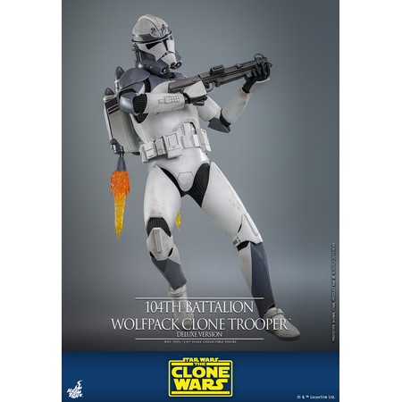 Star Wars: La Guerre des Clones 104th Battalion Wolfpack Clone Trooper (Version de Luxe) Figurine Échelle 1:6 Hot Toys TMS143 9140662