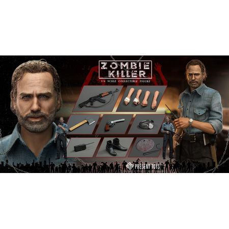 Walking D - Tueur de Zombie Figurine Échelle 1:6 Present Toys PST-SP53