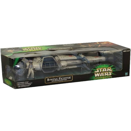 Star Wars Power of the Jedi B-Wing Fighter (Includes Sullustan Pilot Action Figure) 2001 Hasbro 26481