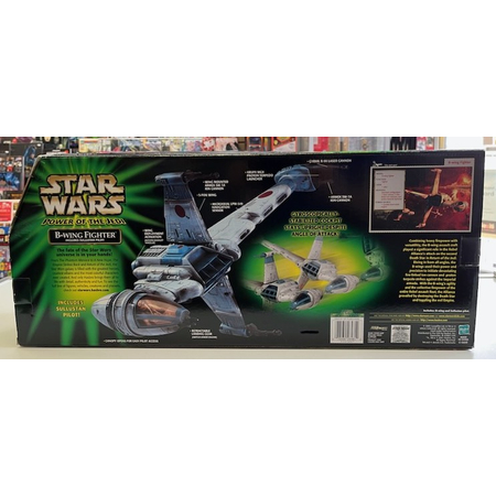Star Wars Power of the Jedi B-Wing Fighter (Includes Sullustan Pilot Action Figure) 2001 Hasbro 26481