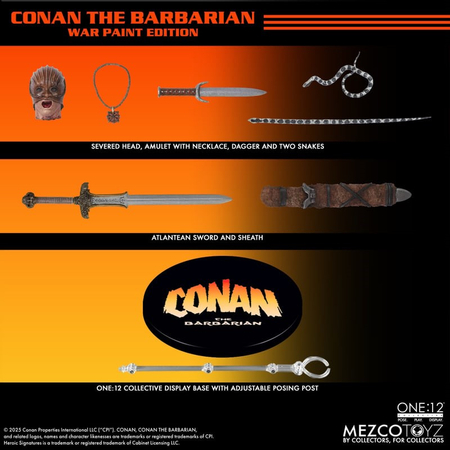 One:12 Collective Conan Le Barbare (1982): Édition Peinture de Guerre Figurine Mezco Toyz 76808
