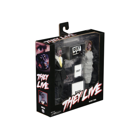 They Live: Aliens 2 Pack Retro Clothed 8-Inch Action Figure NECA