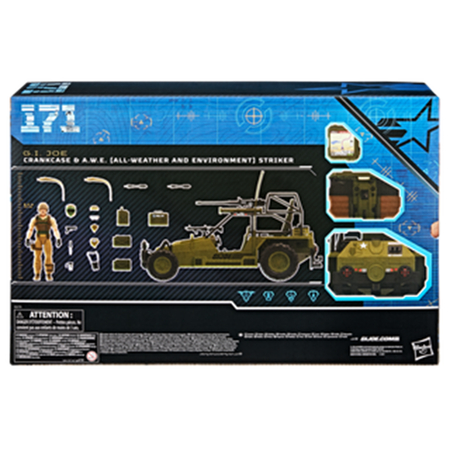 GI Joe Classified Series Crankcase & AWE Striker ensemble figurine et véhicule échelle 6 pouces Hasbro #171 G1174