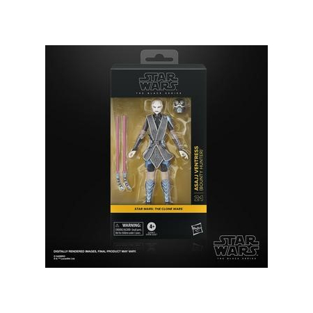 Star Wars The Black Series Asajj Ventress (Chasseuse de Primes) La Guerre des Clones figurine 6 pouces Hasbro #21 G2567