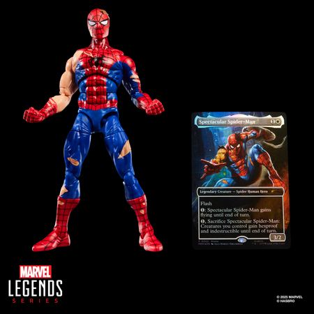 Marvel Legends Series Magic: The Gathering Battle-Damaged Spider-Man 6-inch action figure Hasbro G0638