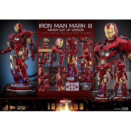Marvel Iron Man Mark III (Armor Suit Up Version) 1:6 scale Hot Toys MMS825-D72 914708
