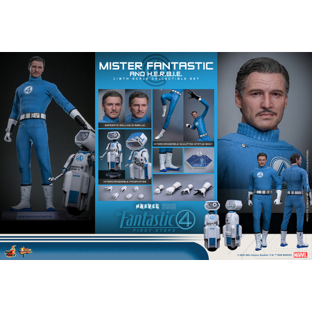 Marvel Fantastic Four Monsieur Fantastic et H.E.R.B.I.E. échèlle 1:6  Hot toys  MMS822 9146992
