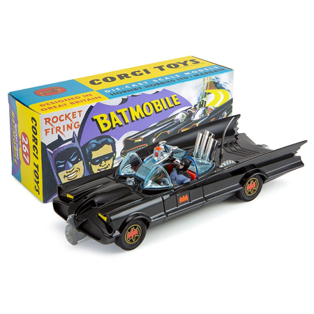 DC Batmobile avec Batman et Robin - Version avec fini luisant Échelle 1:50 Diecast Corgi Toys Replica (267)