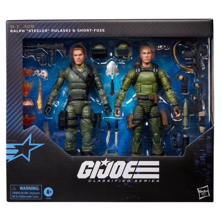 GI Joe Classified Series Ralph “Steeler” Pulaski & Short-Fuze 6-inch Action Figure Set Hasbro #181 G1230