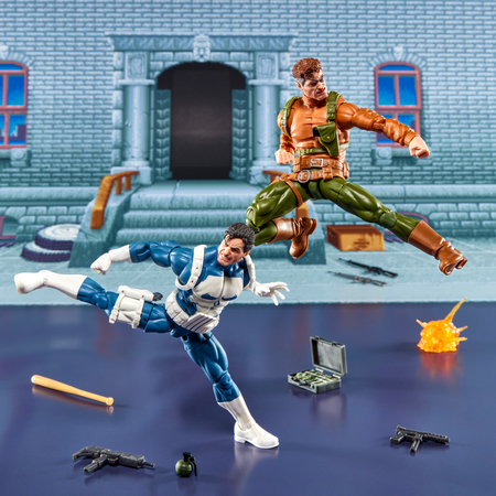 Marvel Legends Series Gamerverse Punisher and Nick Fury, Retro Video Game -Inspired Collectible 6-Inch Action Figures Hasbro G1871