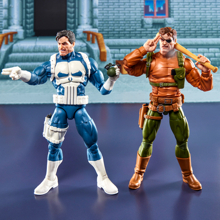 Marvel Legends Series Gamerverse Punisher and Nick Fury, Retro Video Game -Inspired Collectible 6-Inch Action Figures Hasbro G1871