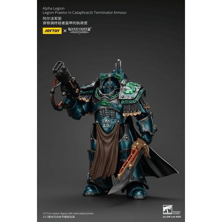 Warhammer 40K Alpha Legion Legion Praetor in Cataphractii Terminator Armour 1:18 Scale Action Figure Joytoy JT01260