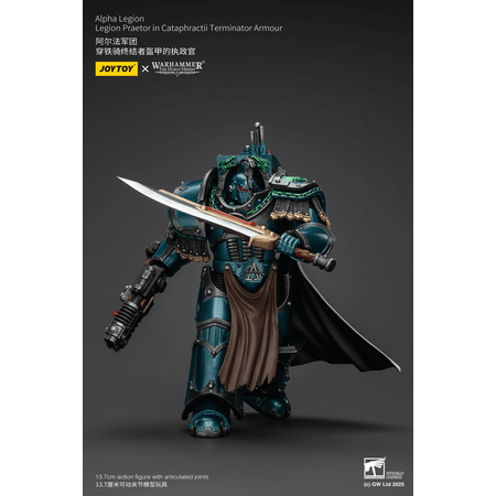 Warhammer 40K Alpha Legion Legion Praetor in Cataphractii Terminator Armour 1:18 Scale Action Figure Joytoy JT01260