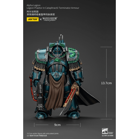 Warhammer 40K Alpha Legion Legion Praetor in Cataphractii Terminator Armour ActionWarhammer 40K Alpha Legion Legion Praetor in Cataphractii Terminator Armour 1:18 Scale Action Figure Joytoy JT01260 Figure Joytoy JT01260