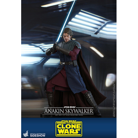 Star Wars: The Clone Wars Anakin Skywalker EXCLUSIVE 1:6 Scale Figure by Hot Toys 9067121 TMS019 PRODUCT OPEN AND EXPOSED