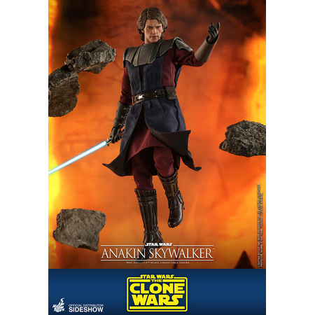 Star Wars: The Clone Wars Anakin Skywalker EXCLUSIVE 1:6 Scale Figure by Hot Toys 9067121 TMS019 PRODUCT OPEN AND EXPOSED