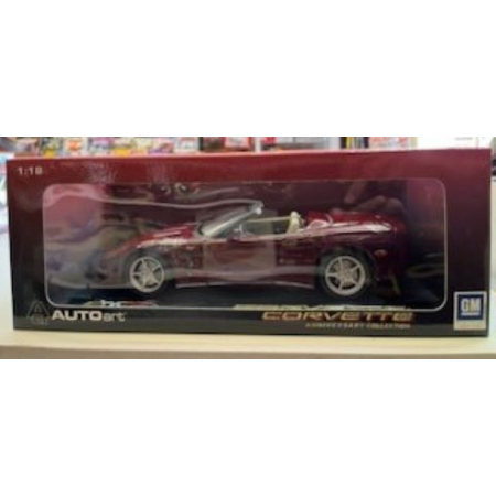 Chevrolet Corvette 50th Anniversary Collection Convertible Red Diecast 1:18 Scale AutoArt