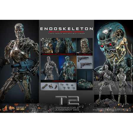 Terminator 2: Le Jugement Dernier Endosquelette (Version Endommagée par la Bataille) Diecast Figurine Échelle 1:6 Hot Toys MMS840D77 914879