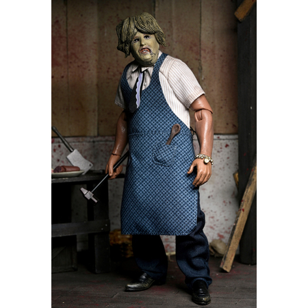 Texas Chainsaw Massacre - Leatherface with Old Lady Mask 8-inch Clothed Action Figure in Window Box Packaging NECA 41597