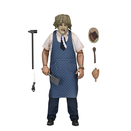 Texas Chainsaw Massacre - Leatherface with Old Lady Mask 8-inch Clothed Action Figure in Window Box Packaging NECA 41597