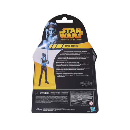 Star Wars The Black Series Aayla Secura La Revanche des Sith 20e Anniversaire Figurine 6 pouces Premium Hasbro G1314