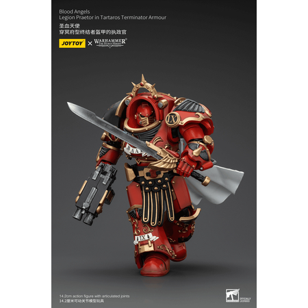 Warhammer 40K Prétor de la Légion des Blood Angels en armure Terminator Tartaros figurine Joytoy JT00386