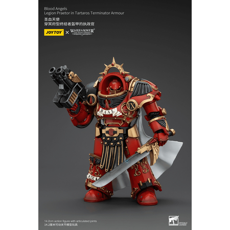 Warhammer 40K Prétor de la Légion des Blood Angels en armure Terminator Tartaros figurine Joytoy JT00386