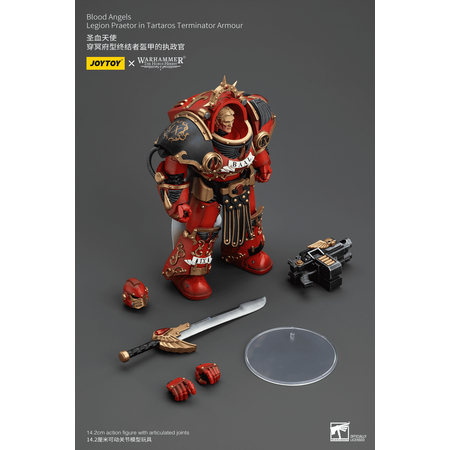 Warhammer 40K Prétor de la Légion des Blood Angels en armure Terminator Tartaros figurine Joytoy JT00386