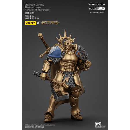 Warhammer 40K Stormcast Eternals The Blacktalons Hendrick The Silver Wolf Figurine Joytoy JT00904