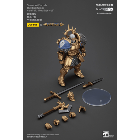 Warhammer 40K Stormcast Eternals The Blacktalons Hendrick The Silver Wolf Figurine Joytoy JT00904