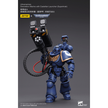 Warhammer 40K Ultramarines Desolation Marine with Castellan Launcher (Superkrak) Action Figure Joytoy JT8810