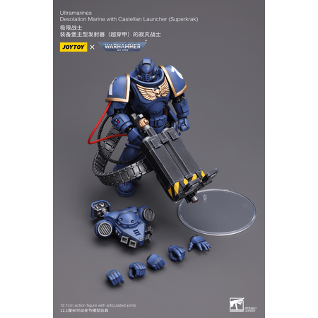 Warhammer 40K Ultramarines Desolation Marine with Castellan Launcher (Superkrak) Action Figure Joytoy JT8810