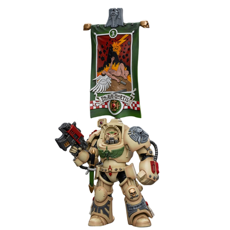 Warhammer 40K Dark Angels Deathwing Ancient avec Bannière de Compagnie Figurine Joytoy JT9176
