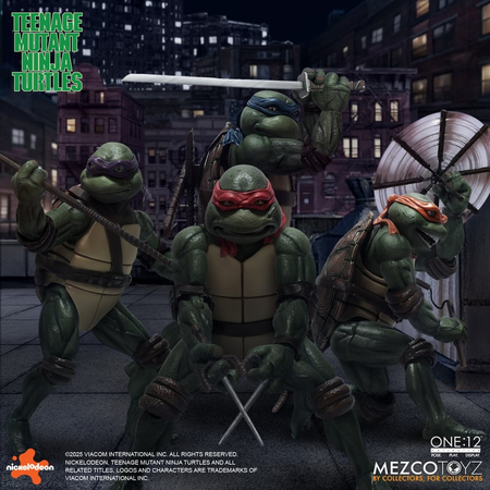 One:12 Collective Teenage Mutant Ninja Turtles (1990) Boxed Set Mezco Toyz 75517