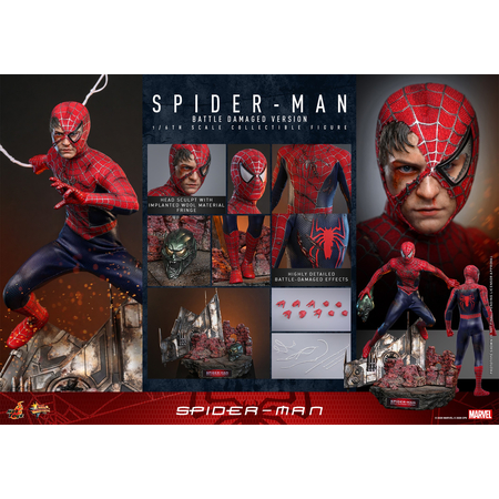 Marvel Spider-Man (Battle Damaged Version) 1:6 Scale Action Figure Hot Toys MMS859 915211