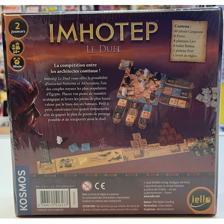Imhotep Le Duel jeu de société (édition 2019) french language by iello Kosmos 51617