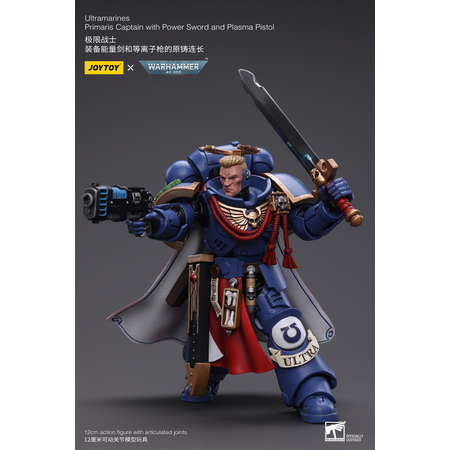 Warhammer 40K Ultramarines Capitaine Primaris avec Sabre de Puissance et Pistolet au Plasma Joy Toy JT6441
