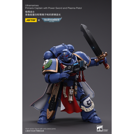 Warhammer 40K Ultramarines Capitaine Primaris avec Sabre de Puissance et Pistolet au Plasma Joy Toy JT6441