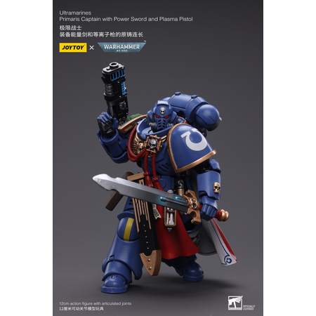 Warhammer 40K Ultramarines Capitaine Primaris avec Sabre de Puissance et Pistolet au Plasma Joy Toy JT6441